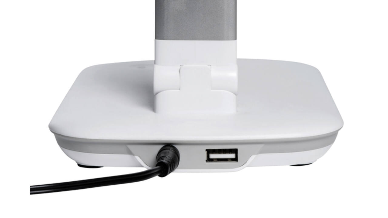 Bureaulamp MAUL Jazzy LED voet dimbaar + usbpoort wit