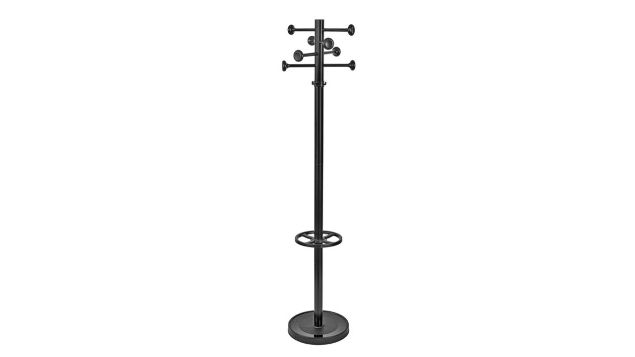 Kapstok MAUL Grando staand 175cm 16 haken zwart RAL9004