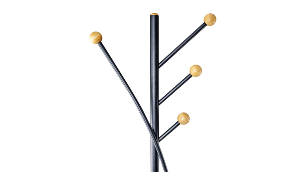 Kapstok MAUL Aura staand 180cm 4 haken zwart
