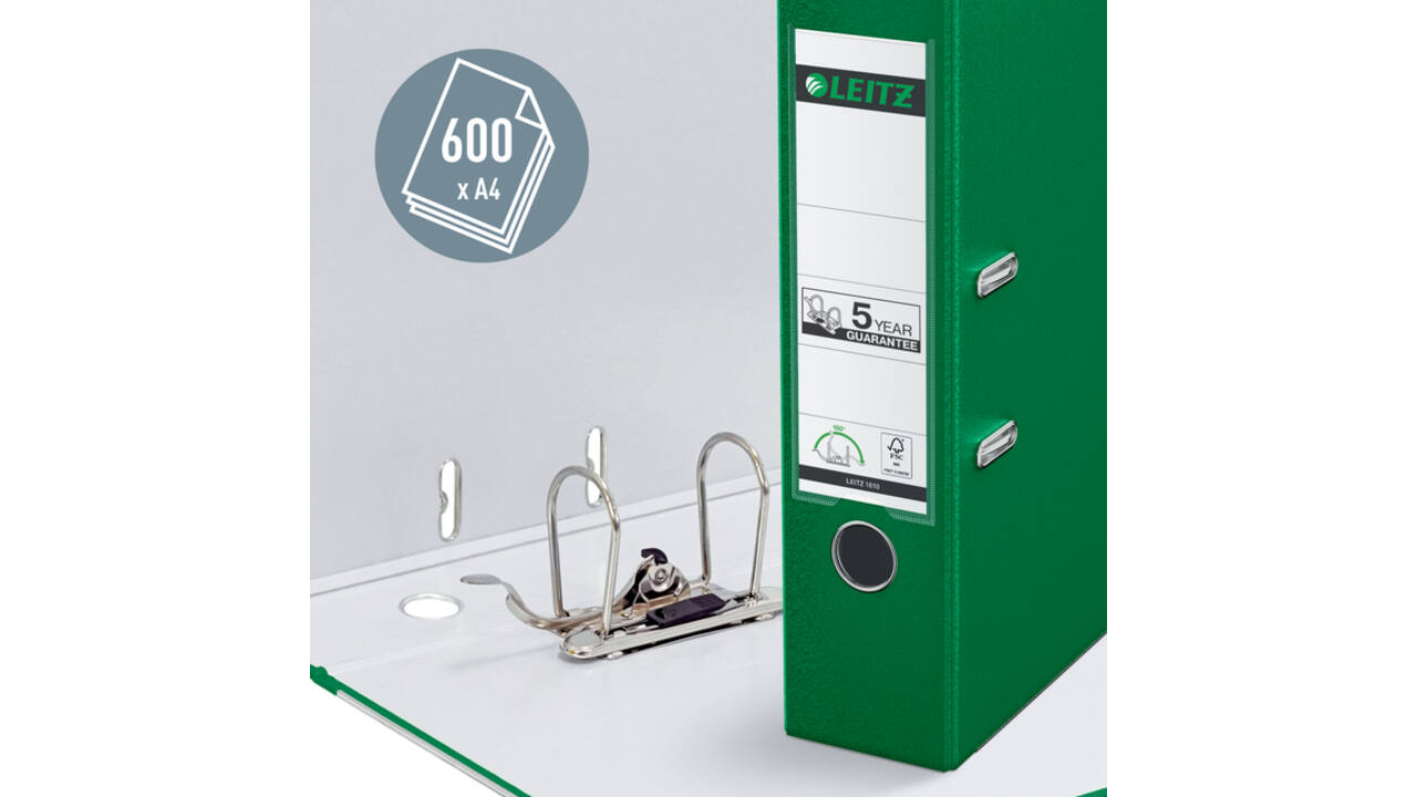Ordner Leitz 1010 180° 80mm PP A4 groen