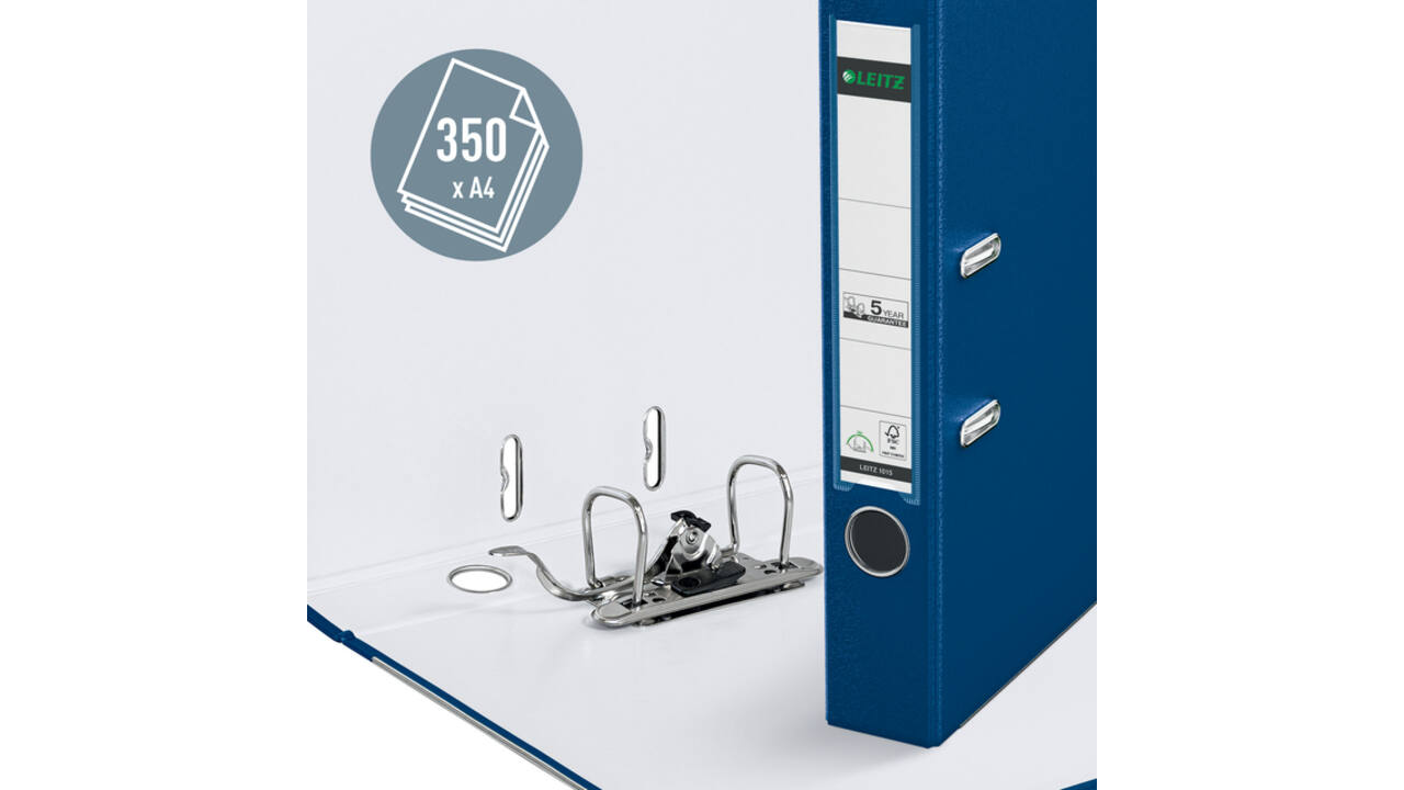 Ordner Leitz 1015 180° 50mm PP A4 blauw