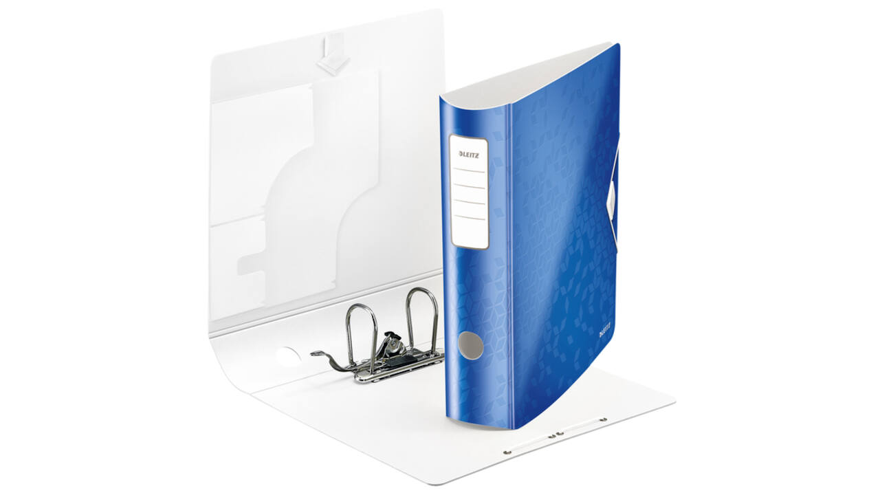 Ordner Leitz WOW active 180° 80mm PP A4 blauw