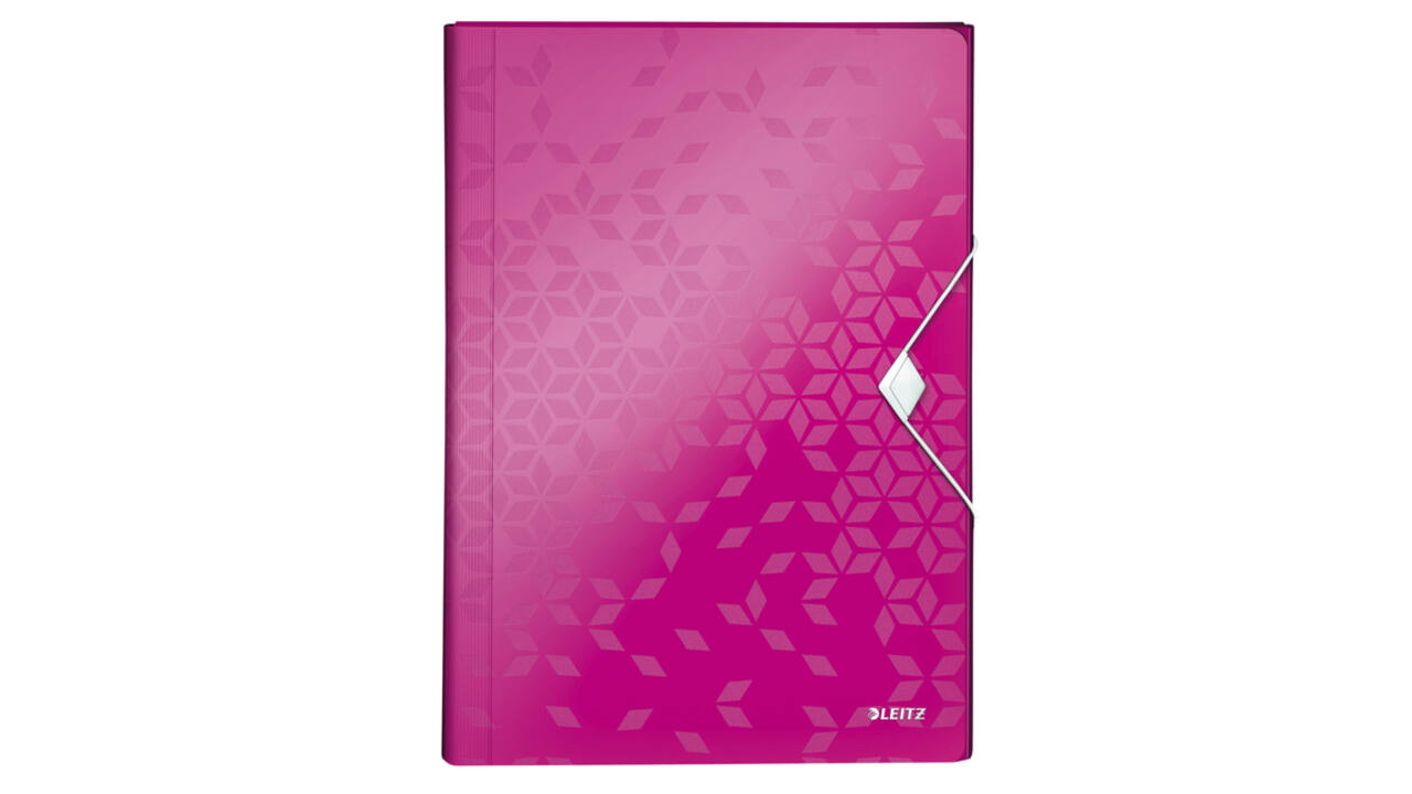Projectmap Leitz WOW voor A4 6 vaks PP roze