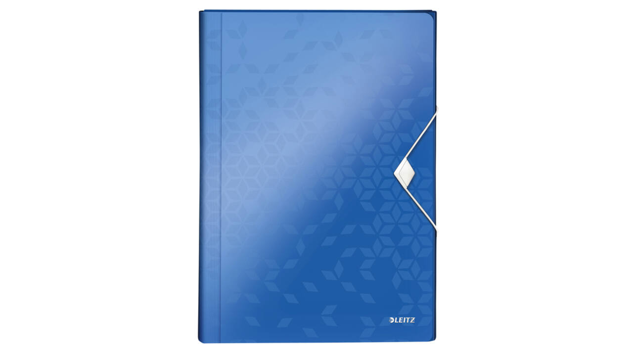 Projectmap Leitz WOW voor A4 6 vaks PP blauw