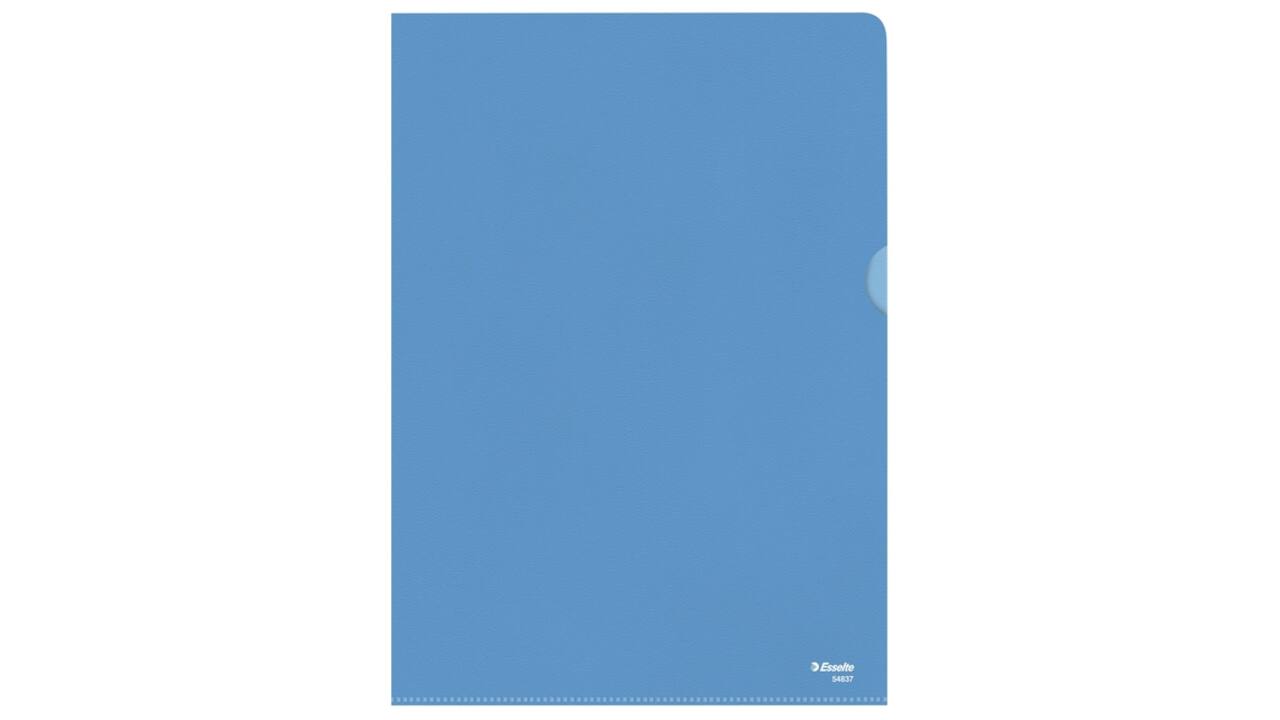 Insteekmap L-model Esselte standaard A4 0.11mm PP blauw 100 stuks