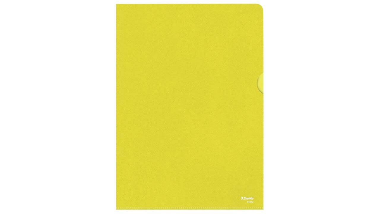 Insteekmap L-model Esselte standaard A4 0.11mm PP geel 100 stuks