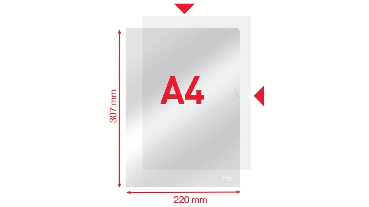 Insteekmap L-model Esselte standaard copy safe 0.11mm PP A4 glashelder 100 stuks