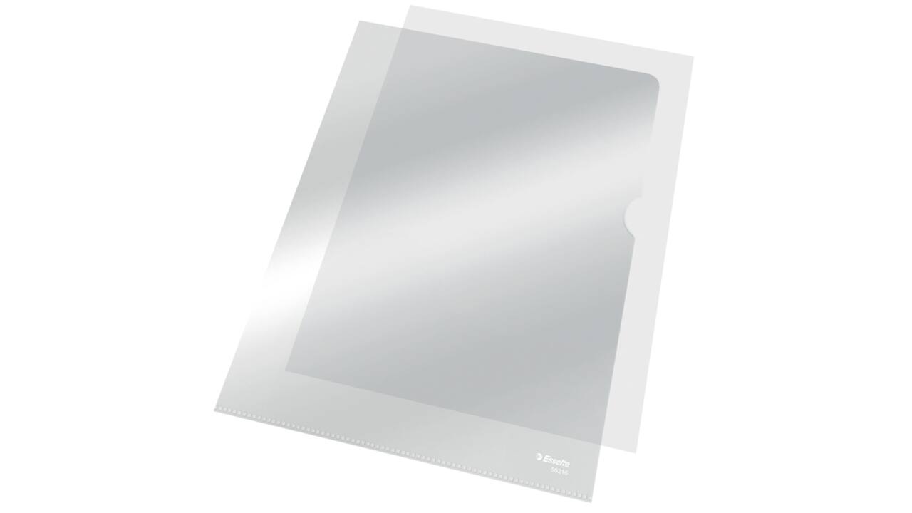 Insteekmap L-model Esselte standaard copy safe 0.11mm PP  A4 transparant 10 stuks