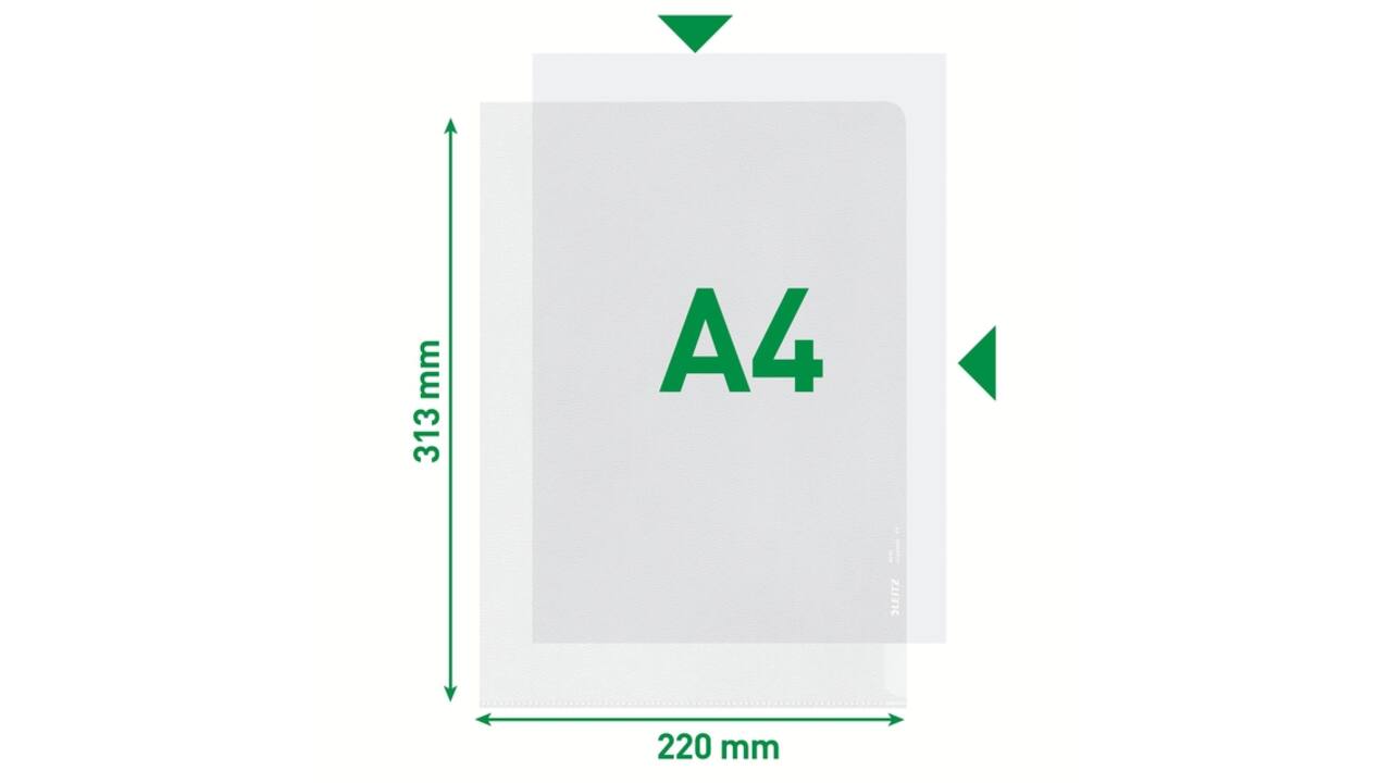 Insteekmap L-model Leitz Premium 0.13mm PP A4 transparant 100 stuks