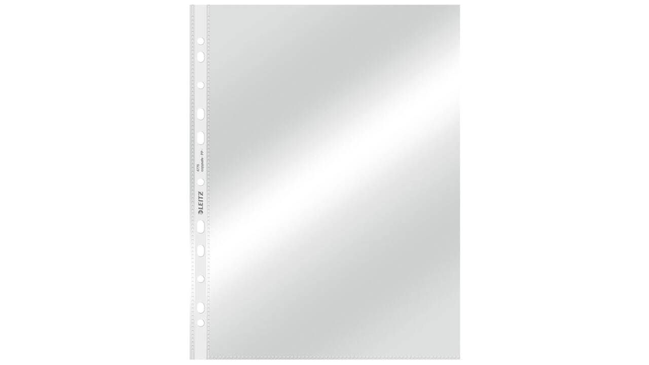 Showtas Leitz Premium standaard copy safe 0.08mm PP A4 transparant 100 stuks