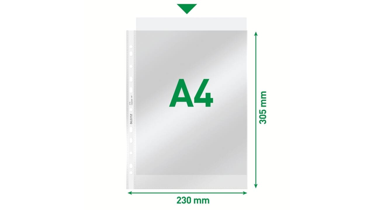 Showtas Leitz Premium standaard copy safe 0.08mm PP A4 transparant 100 stuks