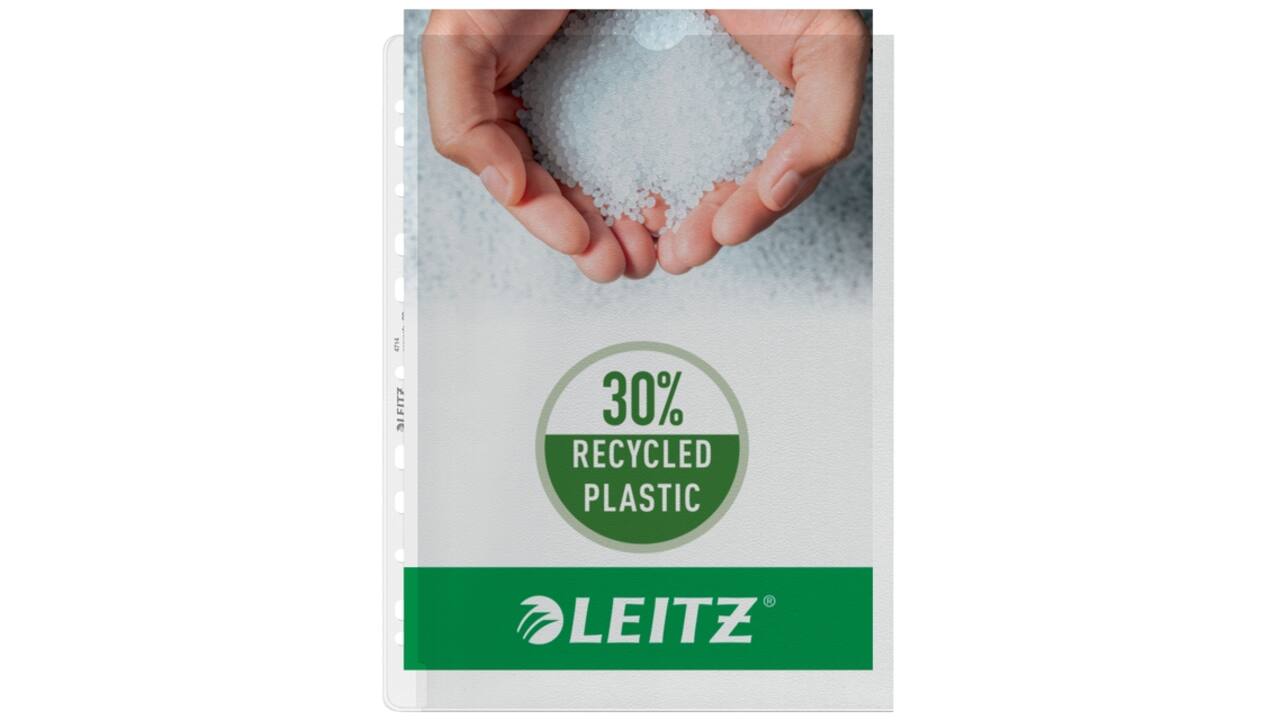 Showtas Leitz Premium links open 0.13mm PP A4 transparant 100 stuks