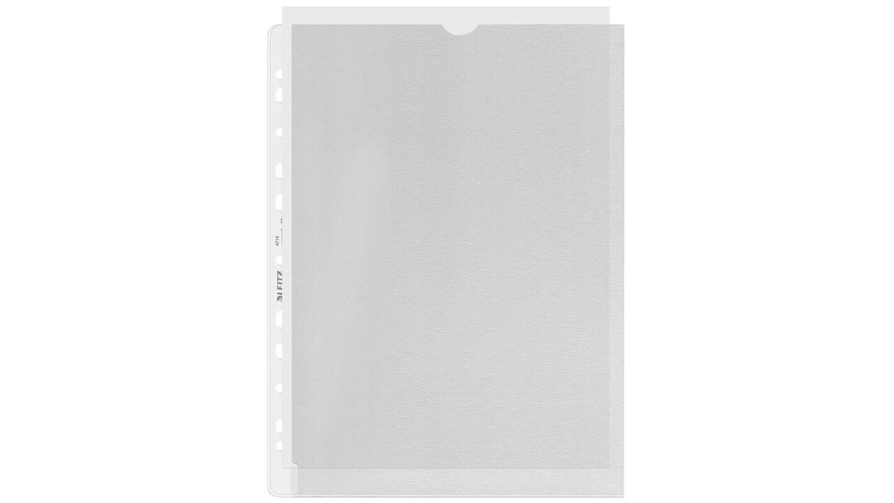 Showtas Leitz Premium links open 0.13mm PP A4 transparant 100 stuks