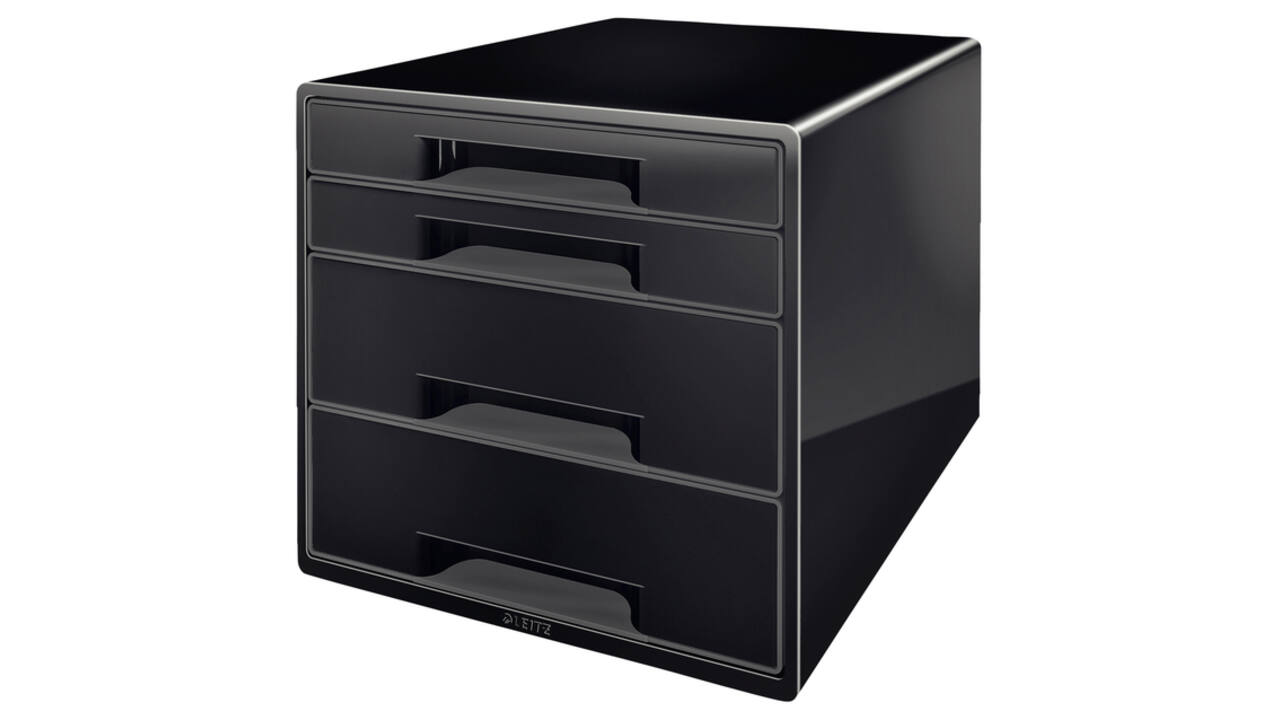 Ladenblok Leitz WOW CUBE A4 maxi 4 laden zwart