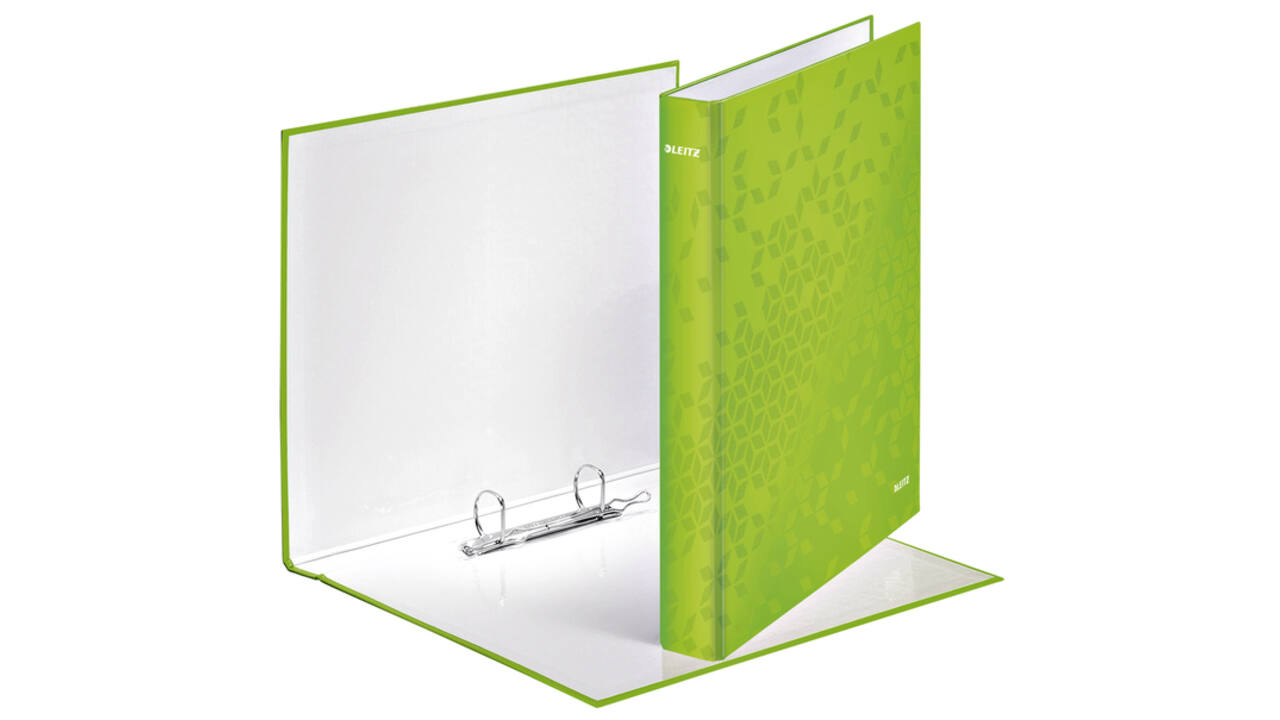 Ringband Leitz WOW A4 maxi 2-rings D-mechaniek 25mm groen