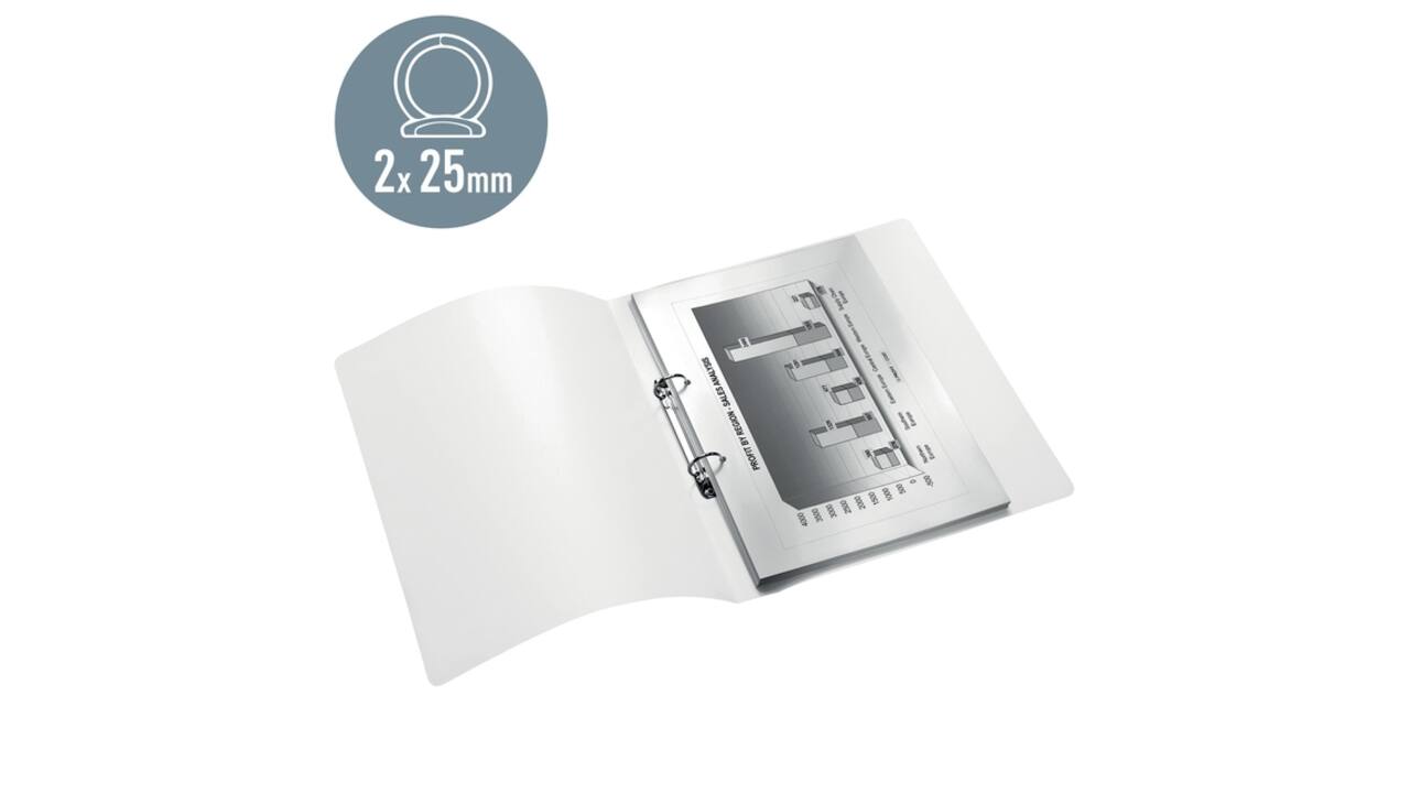 Ringband Leitz WOW A4 2-rings O-mechaniek 25mm PP groen