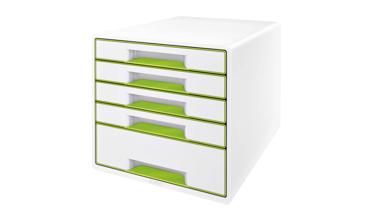 Ladenblok Leitz WOW CUBE 5 laden wit/groen