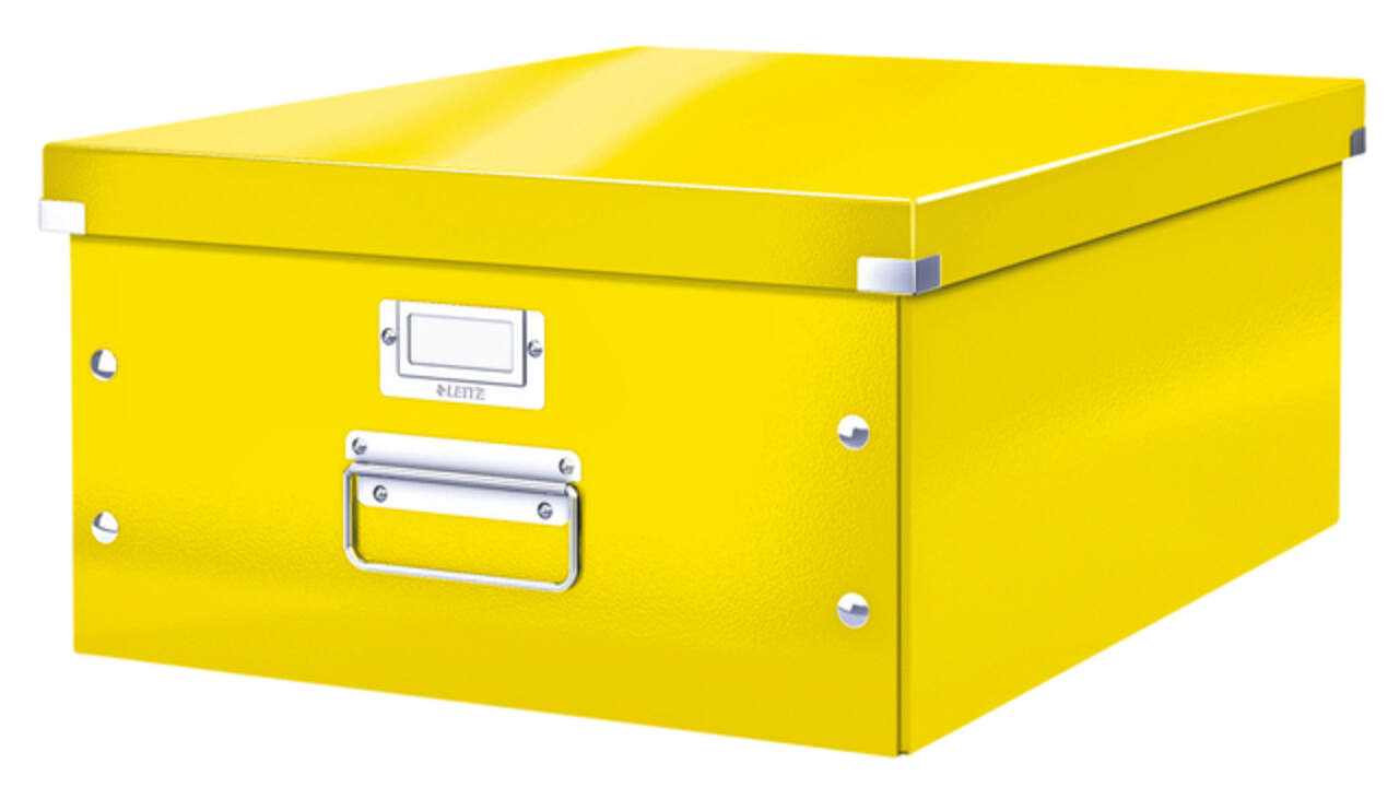 Opbergdoos Leitz Click & Store WOW groot 369x200x482mm geel
