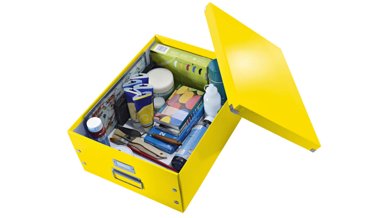 Opbergdoos Leitz Click & Store WOW groot 369x200x482mm geel