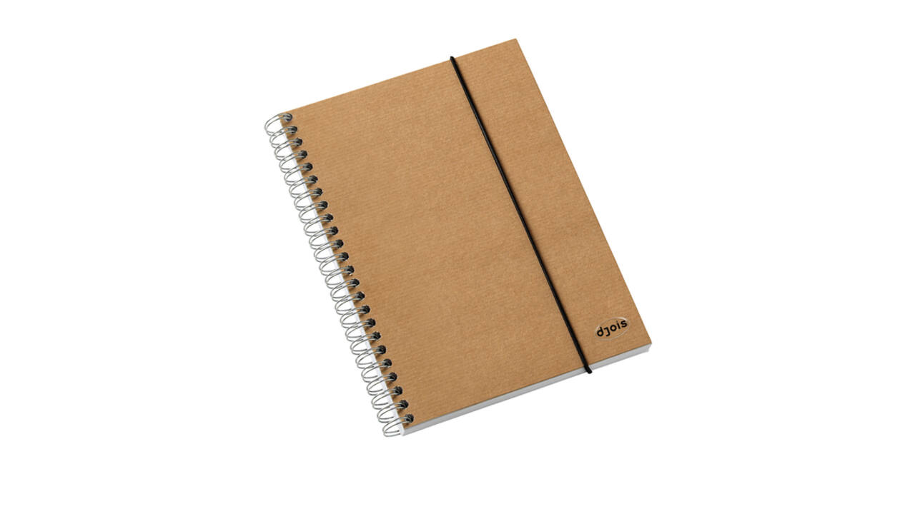 Notitieboek Kraft Line A5 140blz spiraal lijn