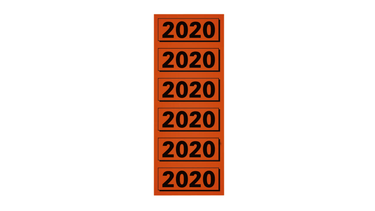 Rugetiket Elba 2020 57x25mm rood 120 stuks