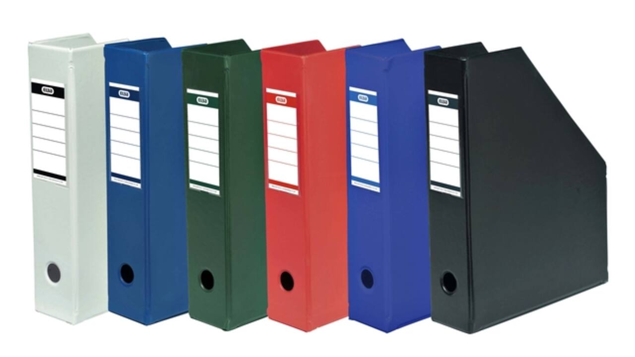 Tijdschriftcassette Elba A4 zwart