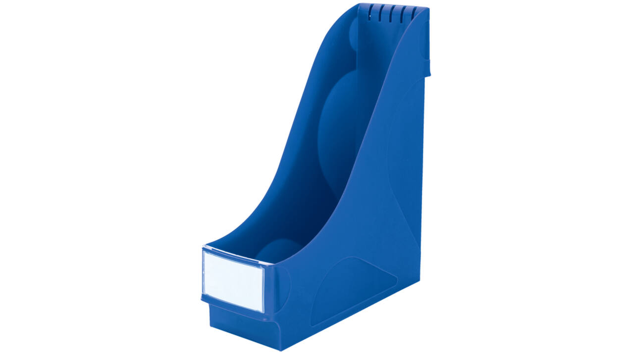 Tijdschriftencassette Leitz extra breed blauw