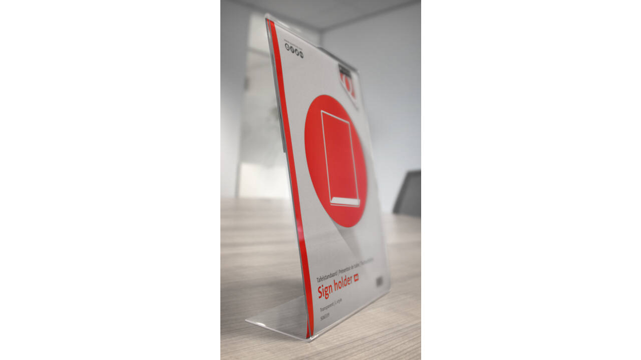 Kaarthouder Quantore A4 L-staand