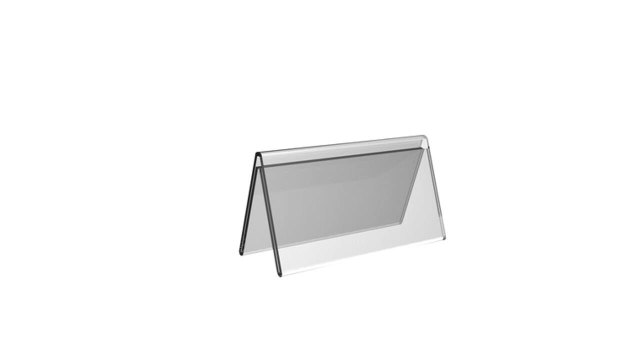 Tafelnaambord Europel V-standaard 70x150mm acryl