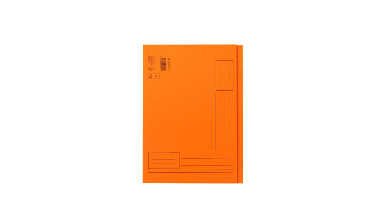 Vouwmap Quantore A4 ongelijke zijde 250gr oranje