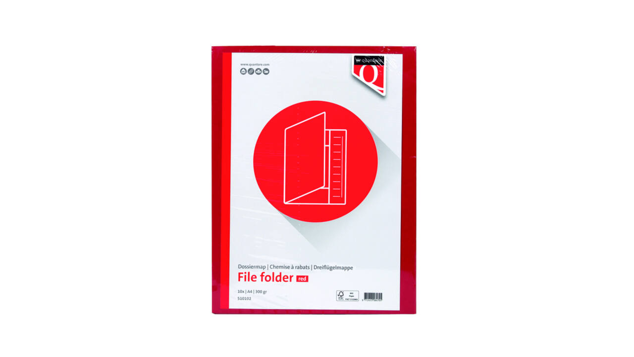 Dossiermap Quantore A4 250gr rood
