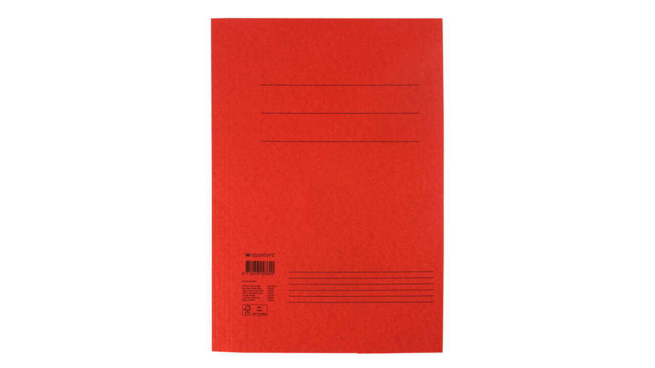 Dossiermap Quantore folio 250gr rood