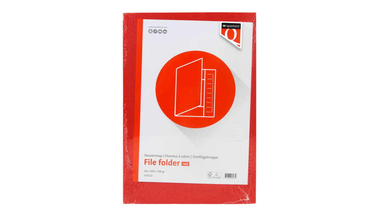Dossiermap Quantore folio 250gr rood