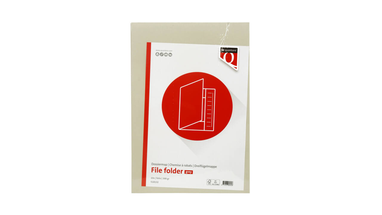 Dossiermap Quantore folio 250gr grijs