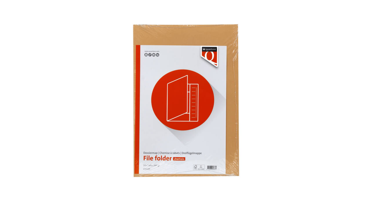 Dossiermap Quantore folio 250gr chamois