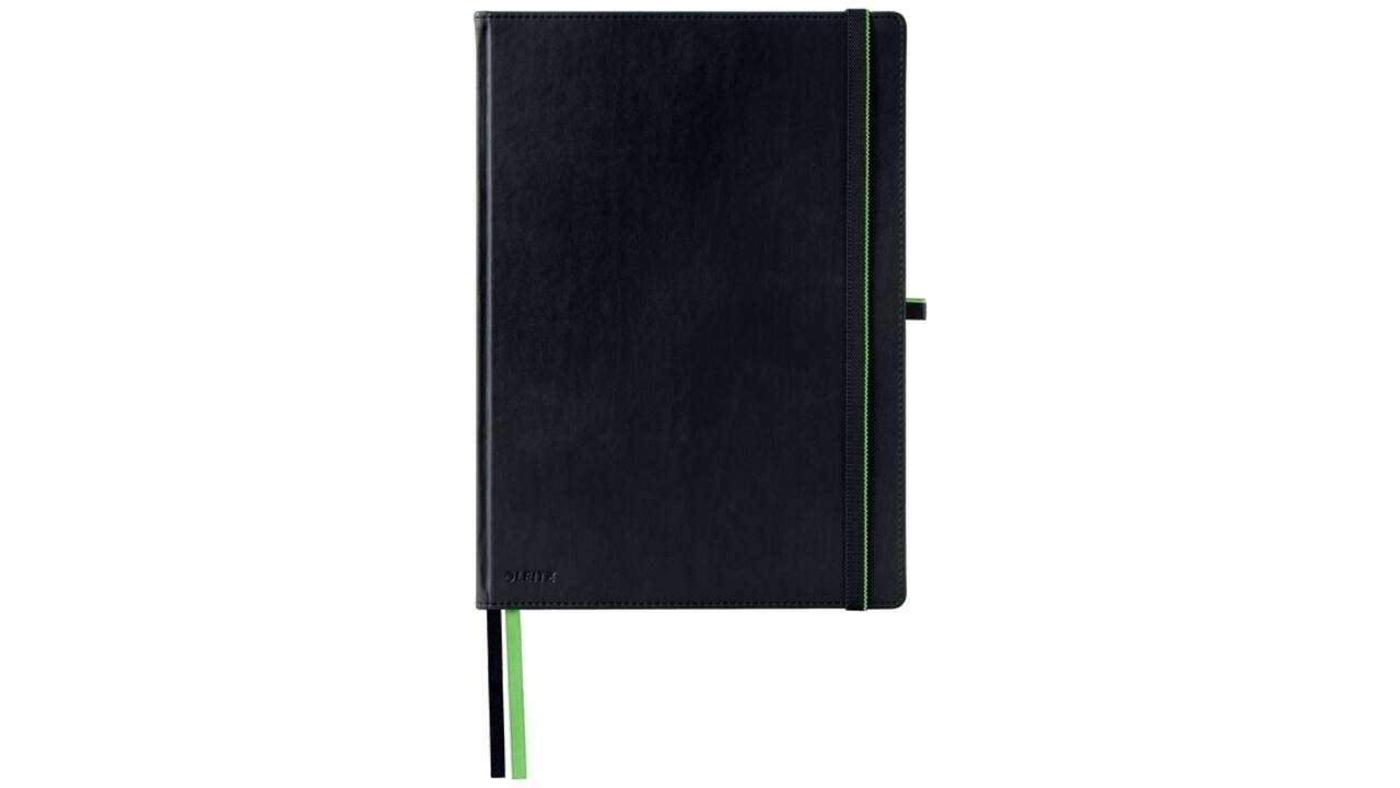 Notitieboek Leitz Complete A4 lijn 160 pagina's 100gr zwart