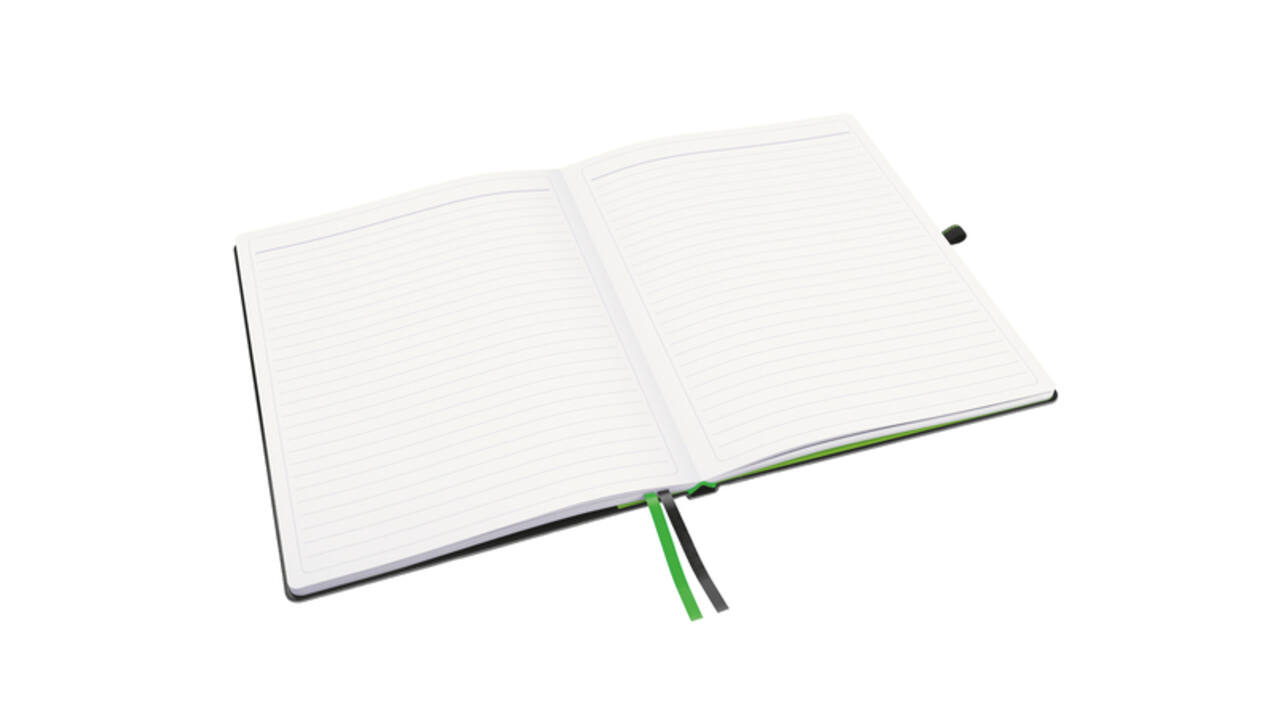 Notitieboek Leitz Complete 187x242mm lijn 160 pagina's 100gr zwart