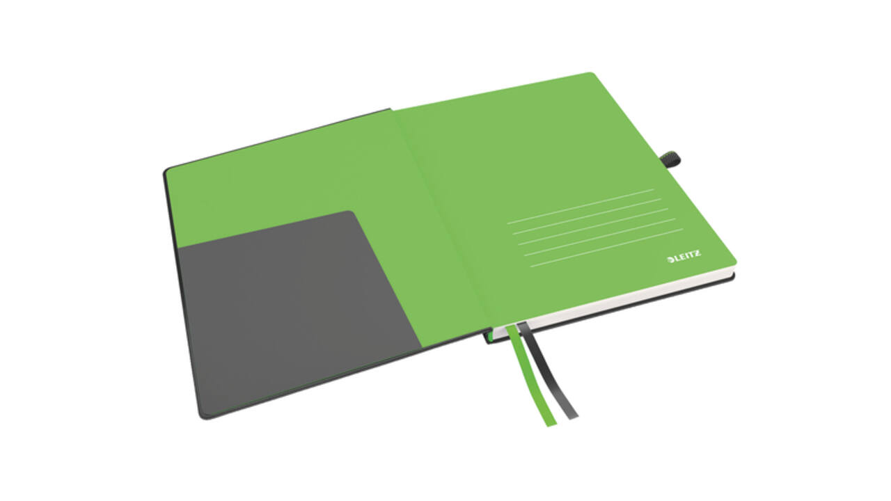 Notitieboek Leitz Complete 187x242mm lijn 160 pagina's 100gr zwart