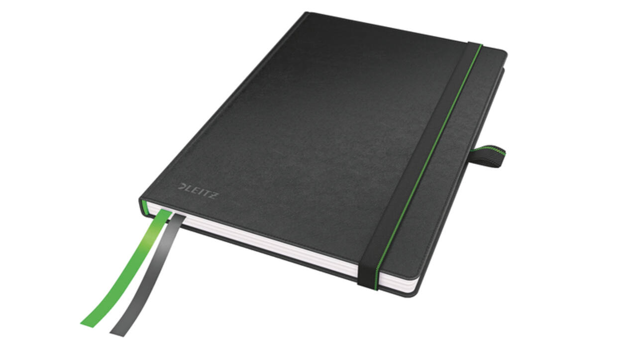 Notitieboek Leitz Complete A5 lijn 160 pagina's 100gr zwart
