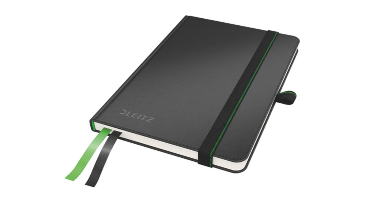 Notitieboek Leitz Complete A6 lijn 160 pagina's 100gr zwart