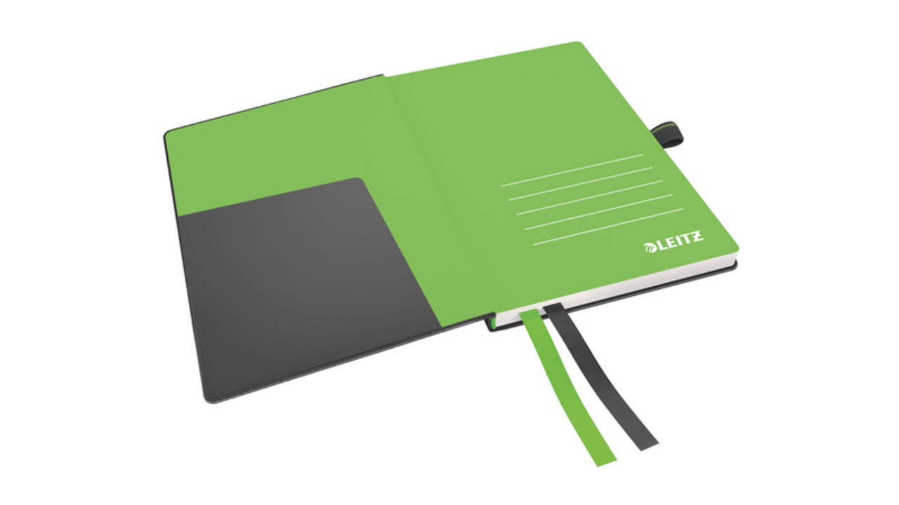Notitieboek Leitz Complete A6 lijn 160 pagina's 100gr zwart