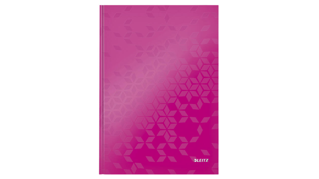 Notitieboek Leitz WOW A4 160 pagina's 90gr lijn roze