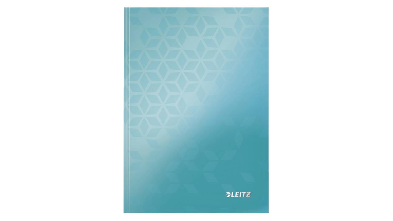 Notitieboek Leitz WOW A5 160blz 90gr lijn ijsblauw