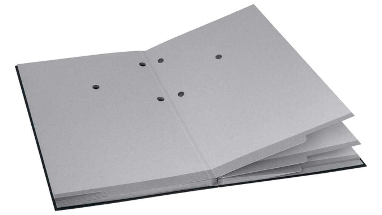 Vloeiboek Esselte 6210 karton 20 tabbladen zwart