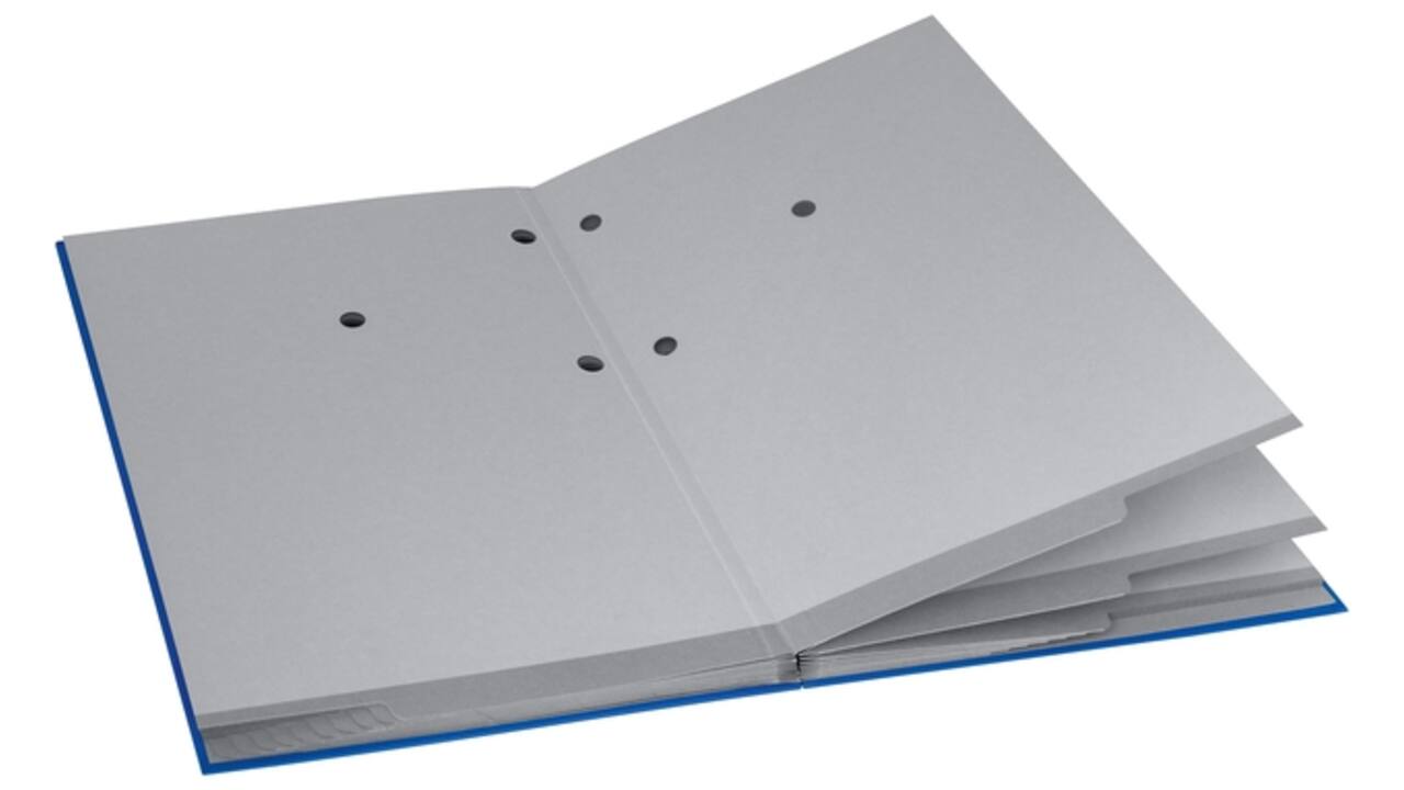 Vloeiboek Esselte karton 20 tabbladen blauw
