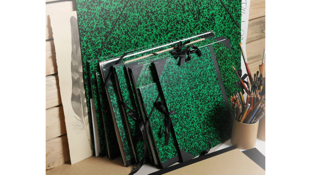 Tekenmap Canson Studio Annonay elastieksluiting 520x720mm groen
