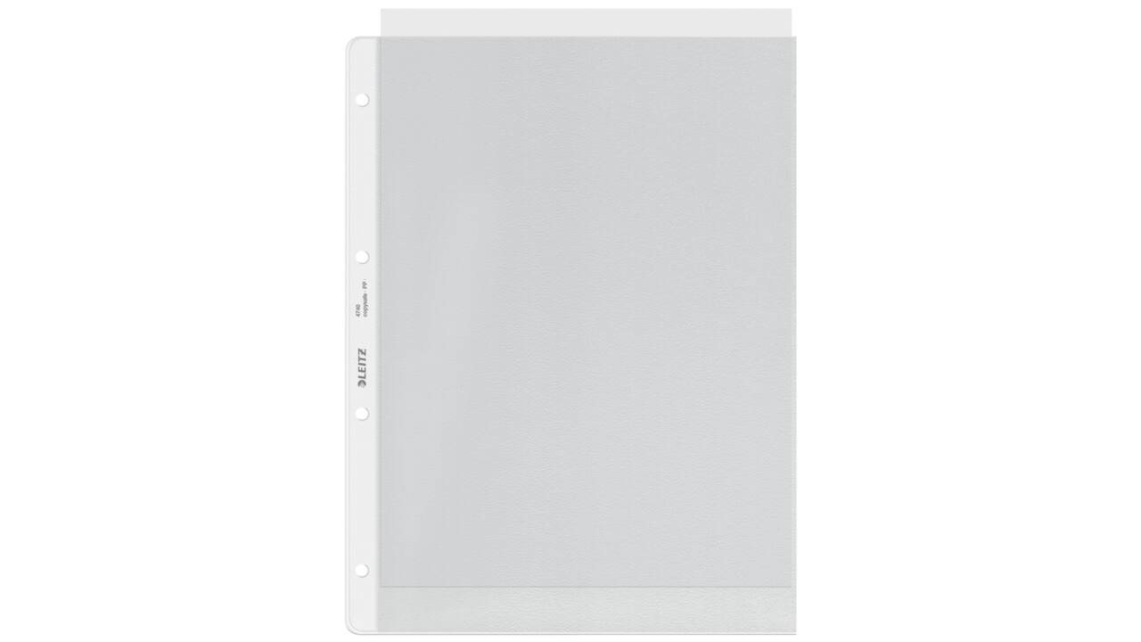 Showtas Leitz Premium copy safe 0.12mm 4-gaats PP A4 transparant 100 stuks