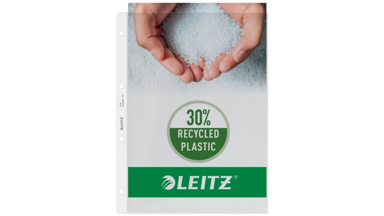 Showtas Leitz Premium copy safe 0.12mm 4-gaats PP A4 transparant 100 stuks
