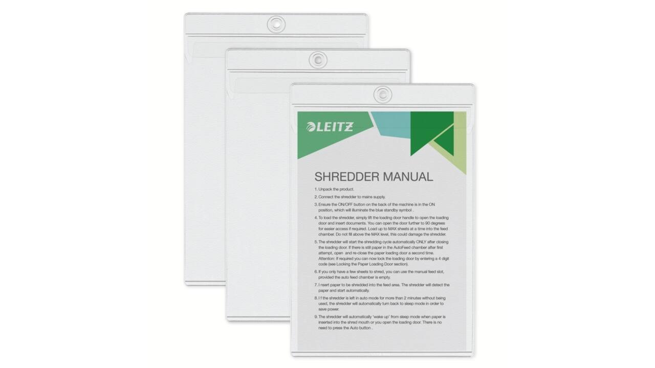 Insteekmap U-model Leitz Premium met ophangoog 0.20mm PVC A5 transparant 50 stuks