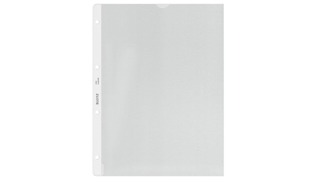 Showtas Leitz Premium met uitsnede copy safe 0.13mm PP A4 transparant 100 stuks